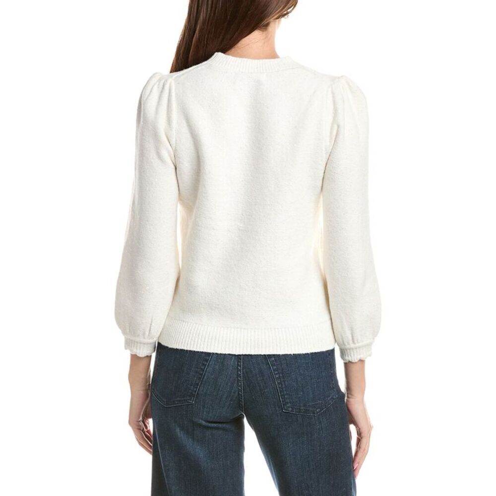 Michael Stars Womens Deanna Femme Sleeve Sweater, Ivory - Picture 2 of 3